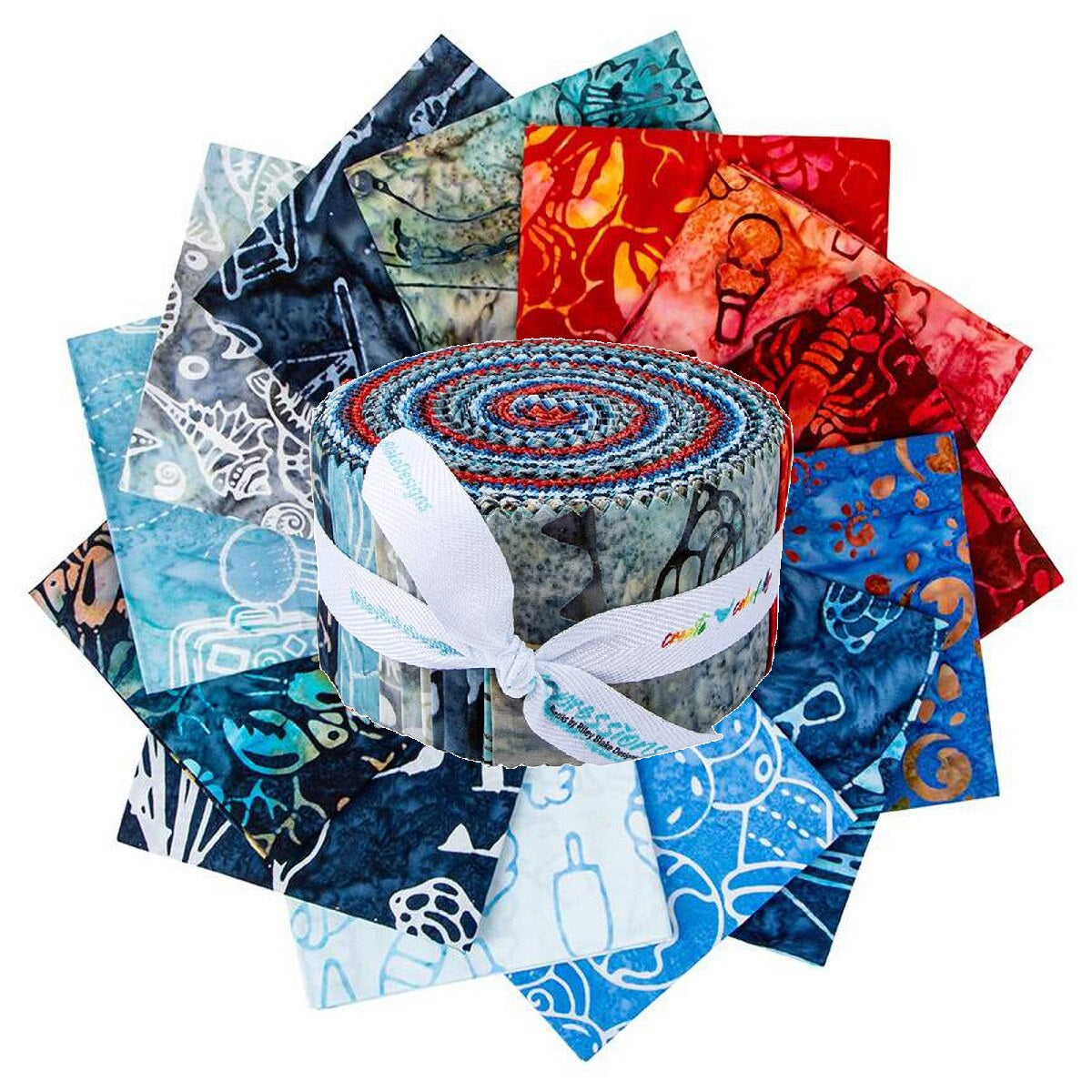 Riley Blake Boardwalk (Places You'll Go) Expressions Batiks - 40 Strip Rolie Polie