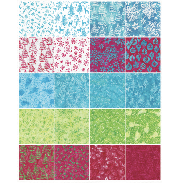 Island Batik - Bright Tidings - 20 Fabrics, 40 Total Strips