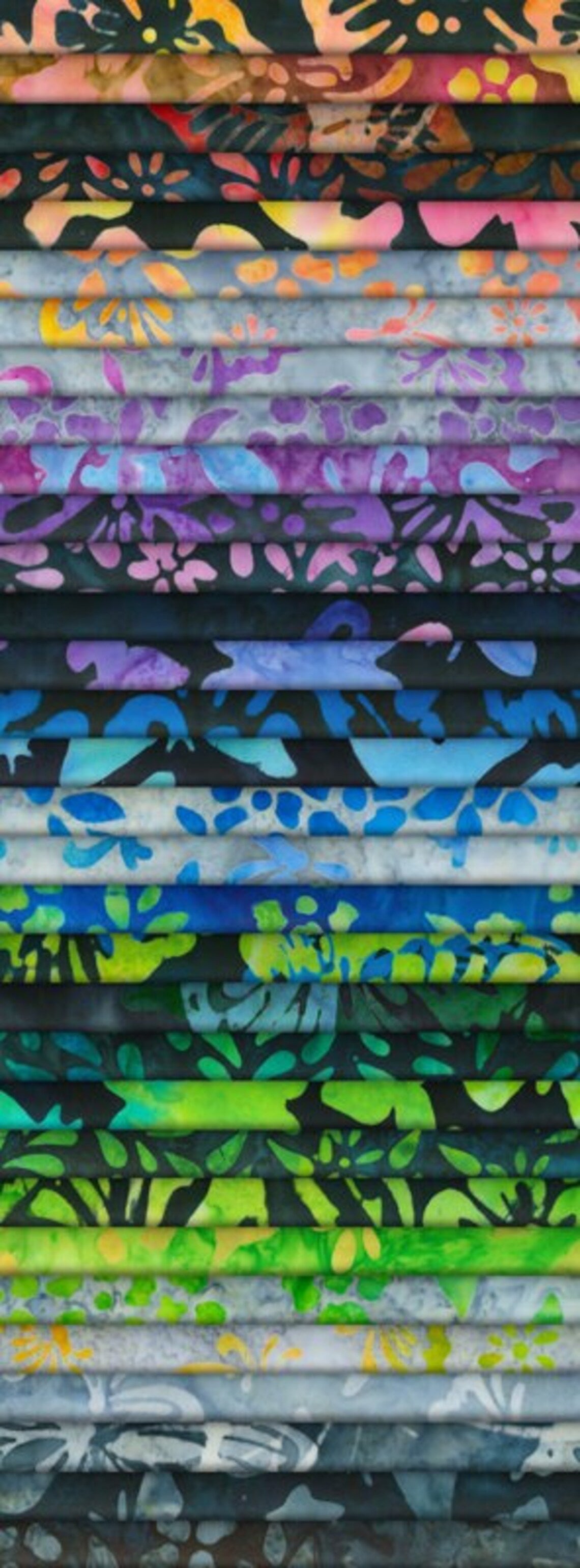 Robert Kaufman Artisan Batiks: Butterfly Habitat By Lunn Studios Roll-up - 40 Total Strips