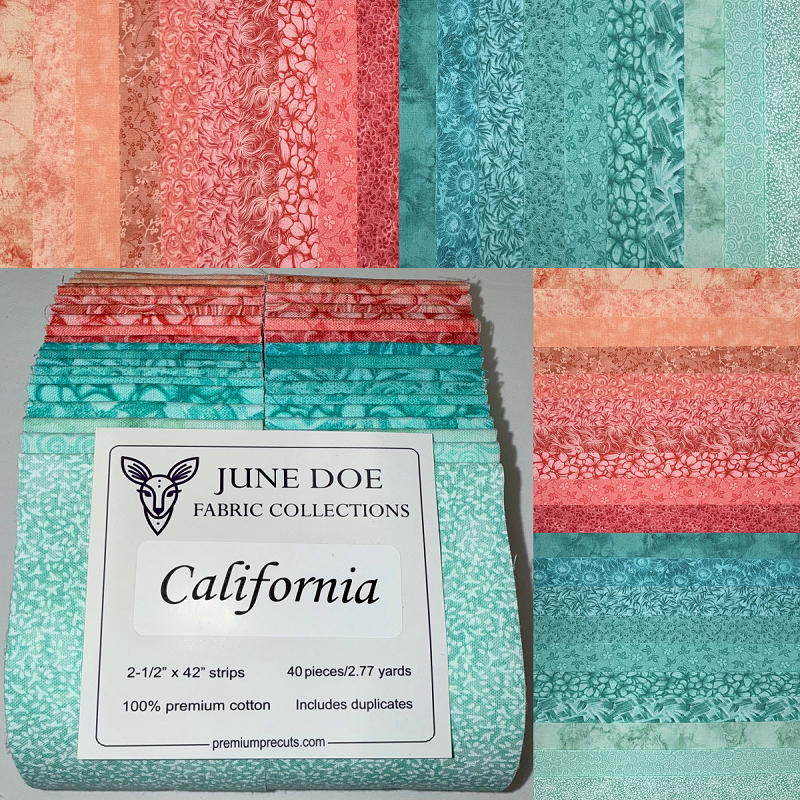June Doe Fabric Collections - California- 40-Strip Pack