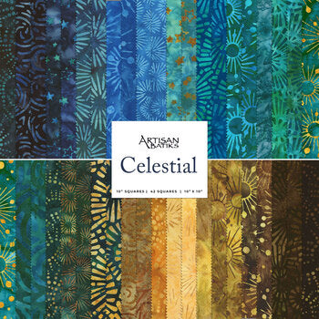 Robert Kaufman Artisan Batiks: Celestial Roll-up - 40 Total Strips