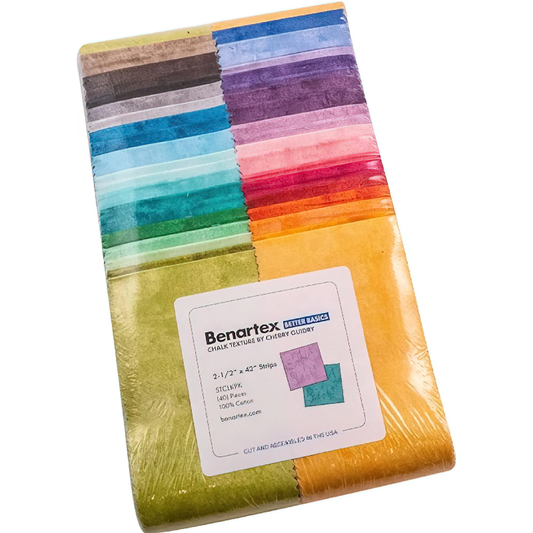 Benartex Chalk Texture Strip-pies - 40 2.5" Strips