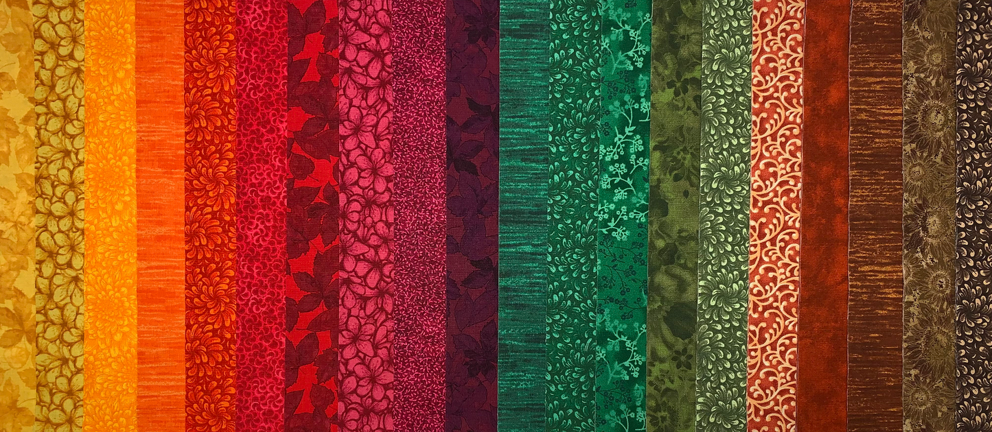 Changing Leaves 2.5" Roll - 20 Fabrics, 20 Total Strips