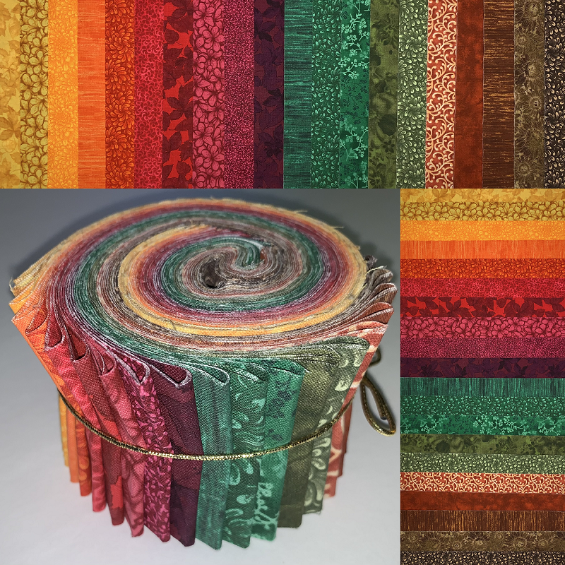 Changing Leaves 2.5" Roll - 20 Fabrics, 20 Total Strips