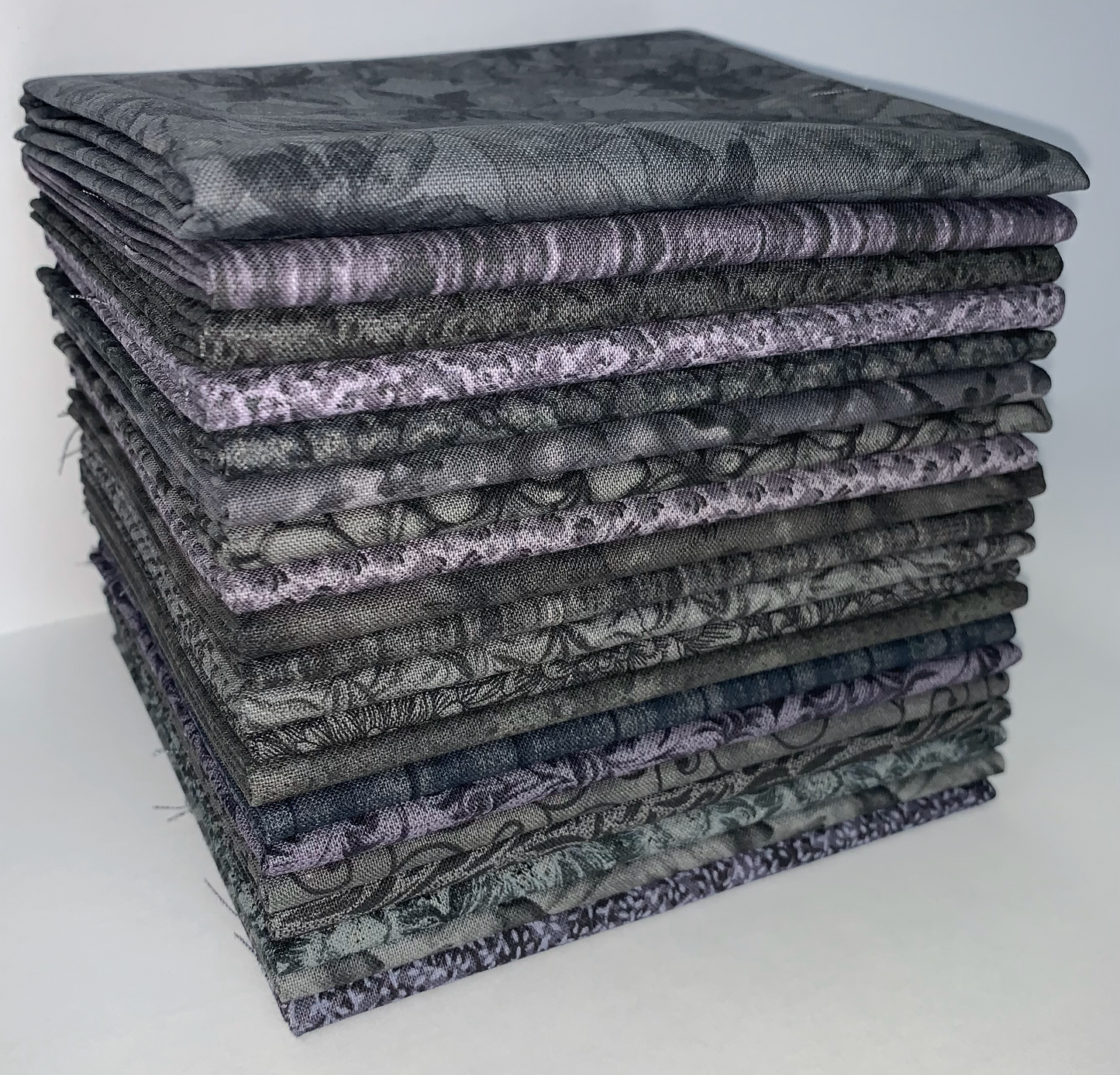 Charcoal Fat Quarter Bundle - 20 Fabrics, 20 Total Fat Quarters