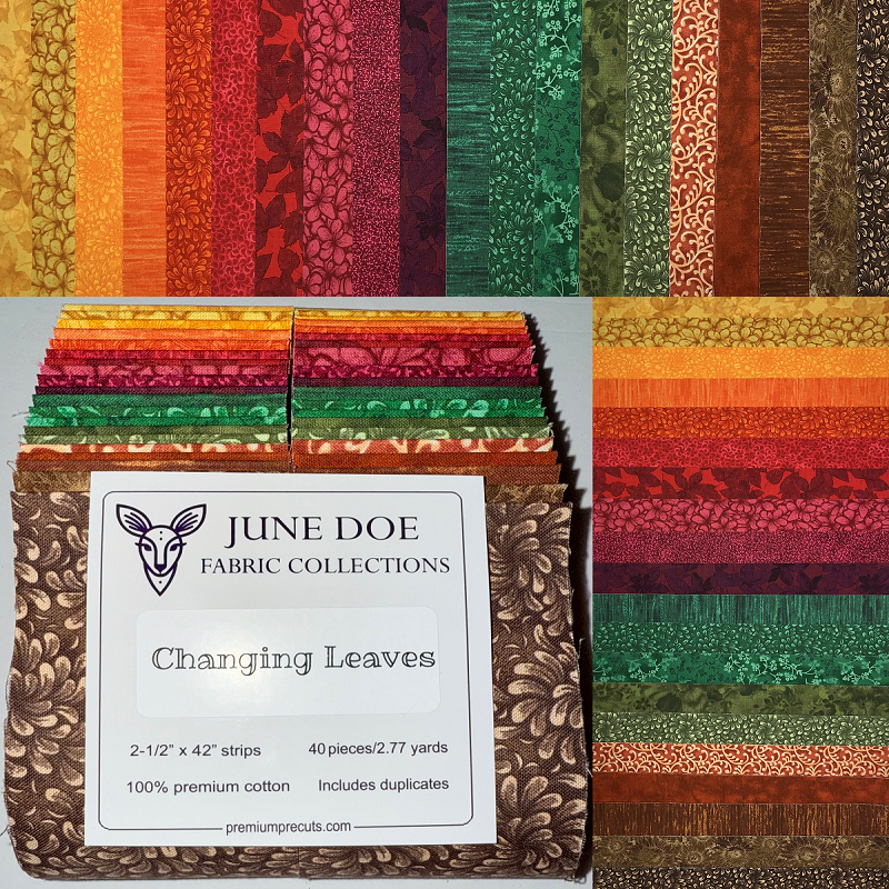 June Doe Fabric Collections - Changing Leaves - 40-Strip Pack
