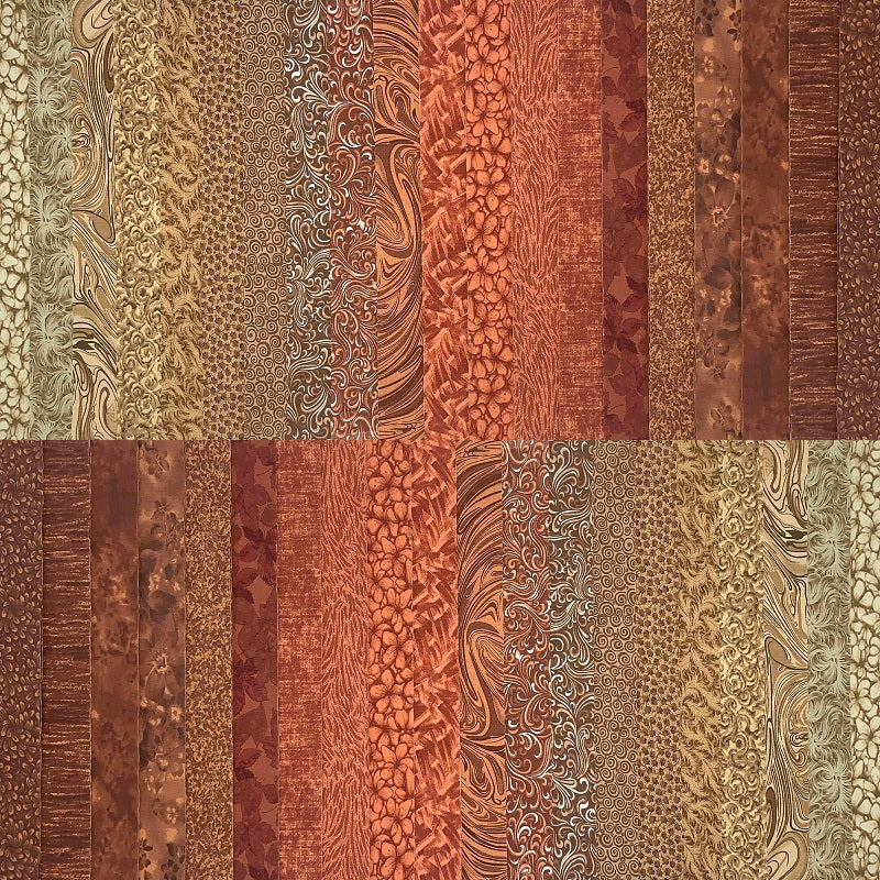 June Doe Fabric Collections - Cinnamon Spice - 40-Strip Pack