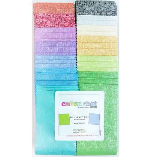 Benartex Cotton Shot Pearl Strip-pies - 40 2.5" Strips