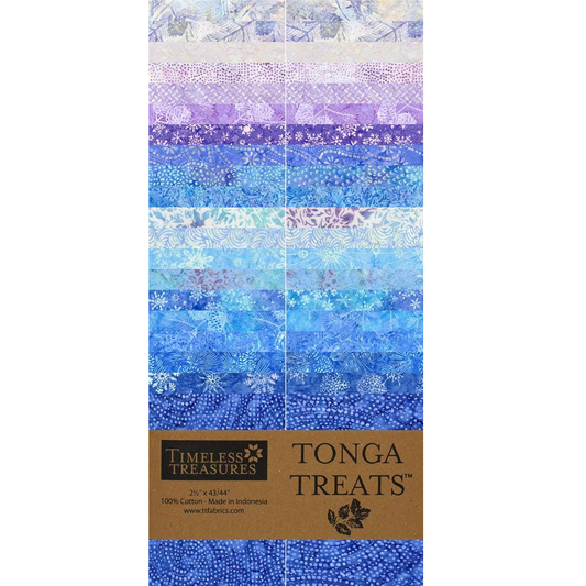 Timeless Treasures Tonga Batiks - Crystal - 40 2.5" Strip Pack