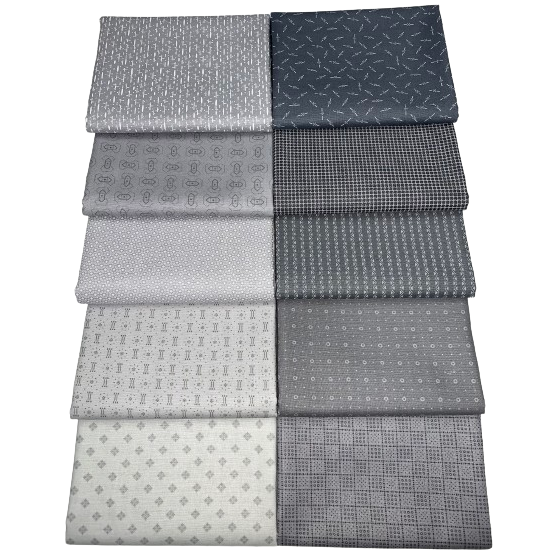 Andover "Dove" Half-yard Bundle - 10 Fabrics, 5 Total Yards