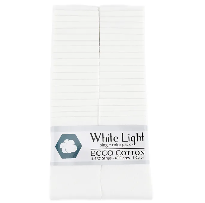 Lumin Fabrics/Ecco Cotton - White Light - 40 Total Strips