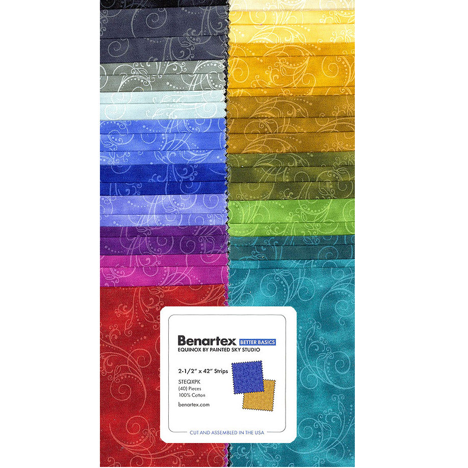 Benartex Equinox Strip-pies - 40 2.5" Strips