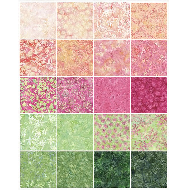 Island Batik - Everlasting - 20 Fabrics, 40 Total Strips