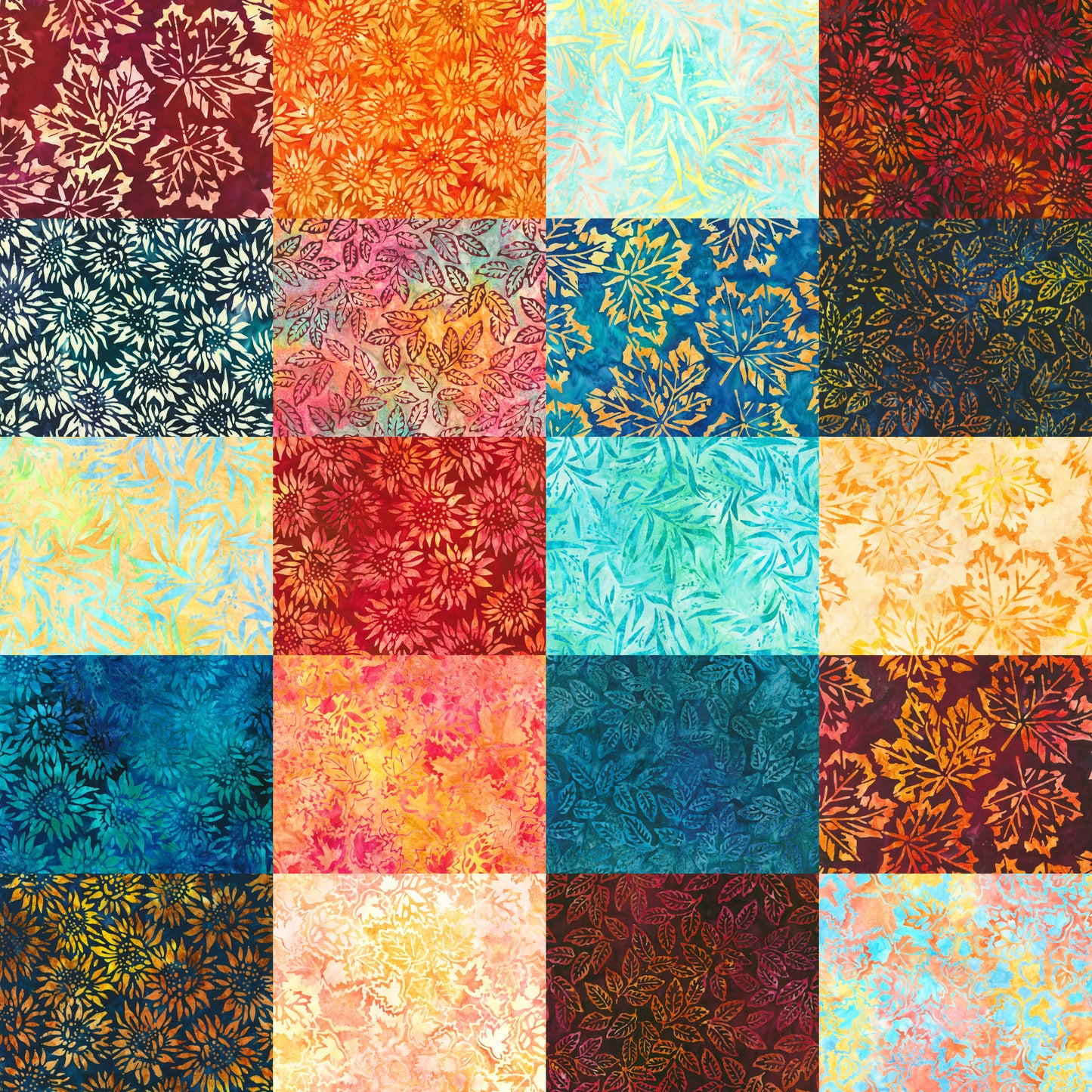 Robert Kaufman Artisan Batiks: Fall Splendor Roll-up - 40 Total Strips