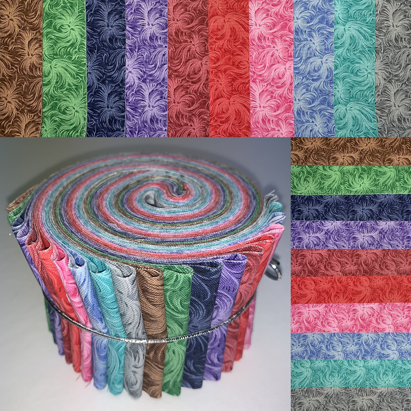 Feathered Roses 2.5" Roll - 20 Total Strips