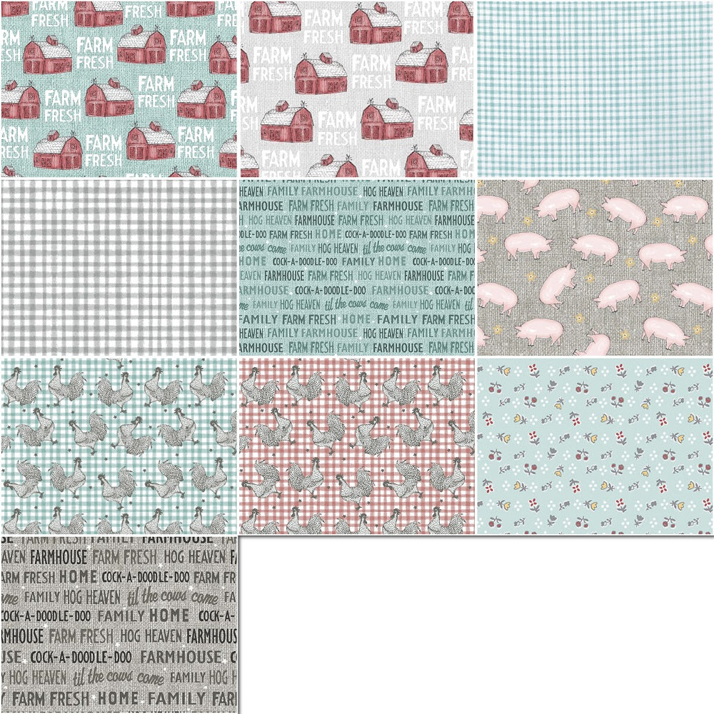 Benartex "Farm Fresh" Half-yard Bundle - 10 Fabrics, 5 Total Yards