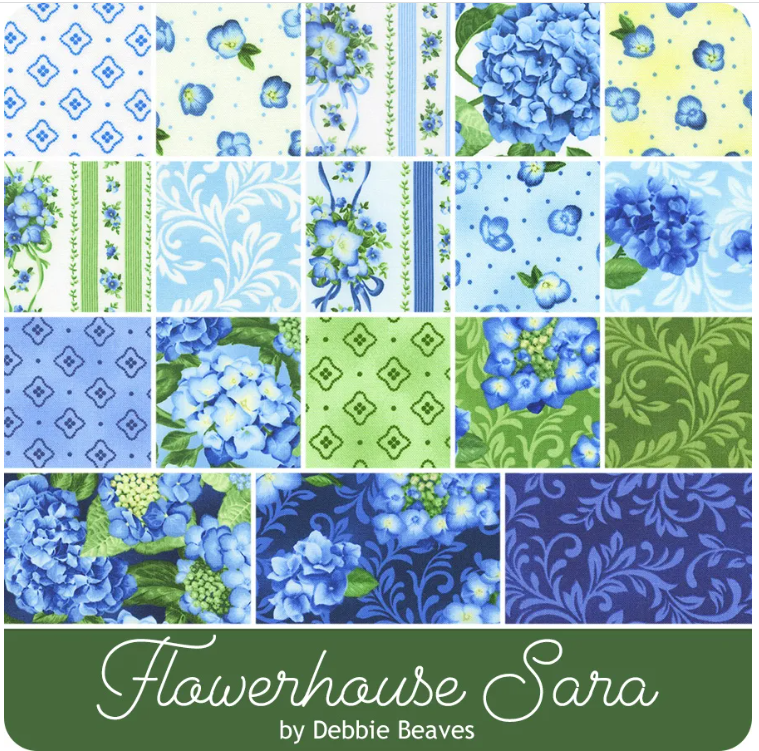 Robert Kaufman Flowerhouse: Sara Roll-up - 40 Strip Roll