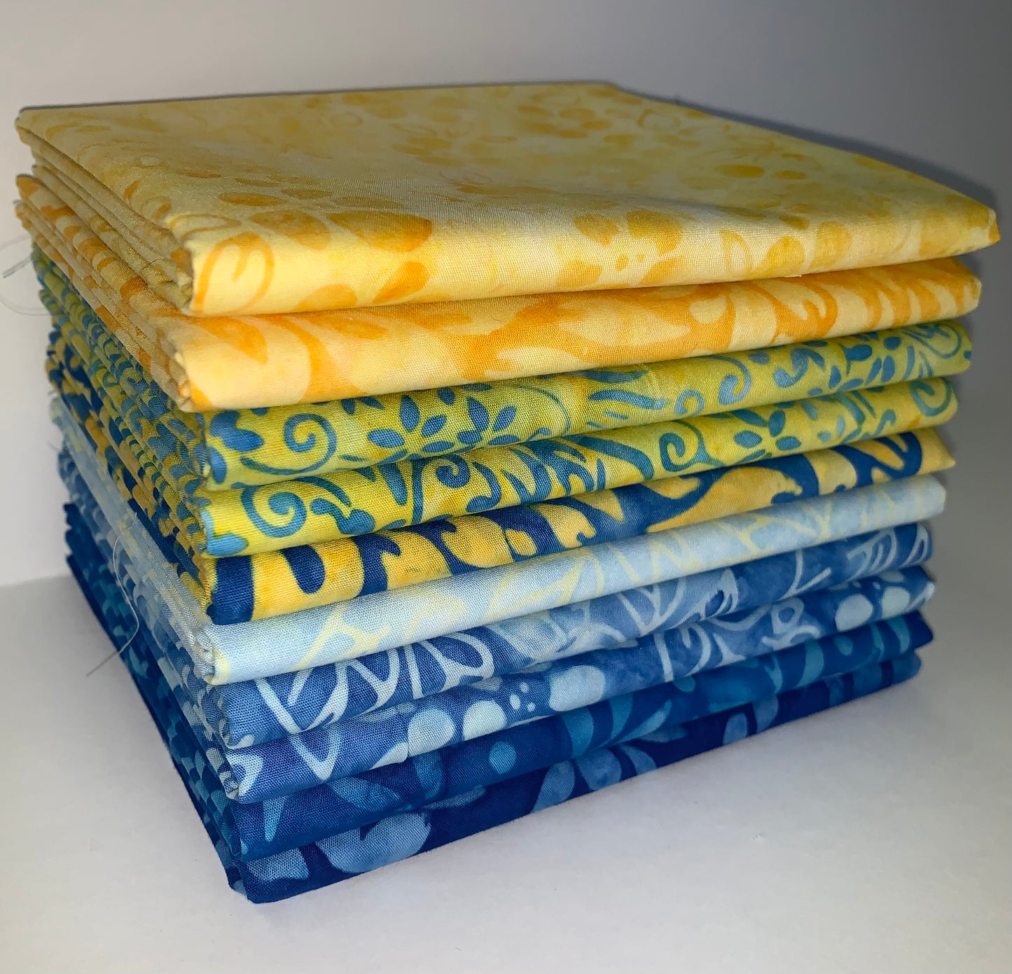 Robert Kaufman Artisan Batik "Floral Wave" Half-yard Bundle - 10 Fabrics, 5 Total Yards