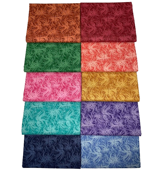 Feathered Roses Half-Yard Bundle - 10 Fabrics, 5 Total Yards