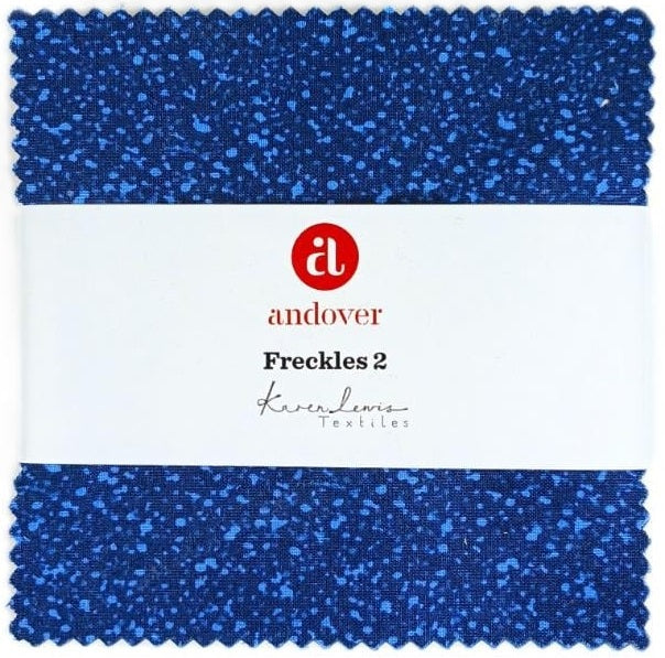 Charm Pack 5x5 Squares - Andover/Makower UK Freckles 2 By Karen Lewis - 40 5" Squares