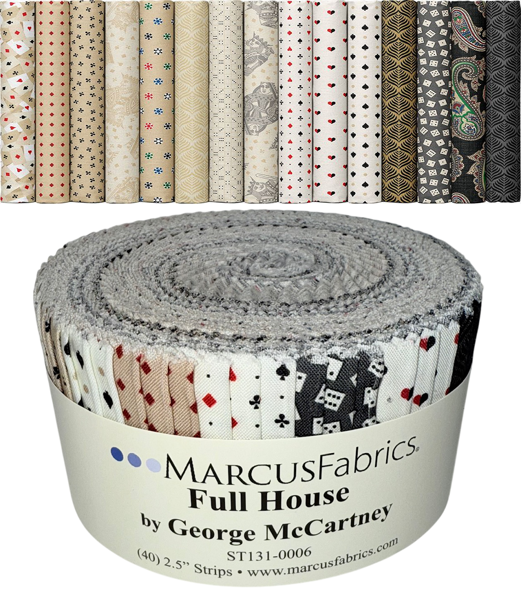 Marcus Fabrics - Full House by George McCartney - 40 2.5" Strips/Jelly Roll