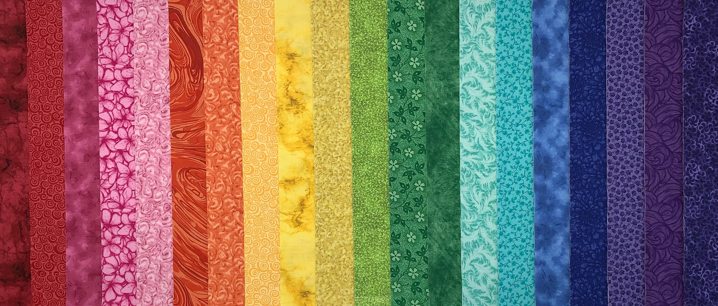 Full Spectrum 2.5" Roll - 20 Fabrics, 20 Total Strips