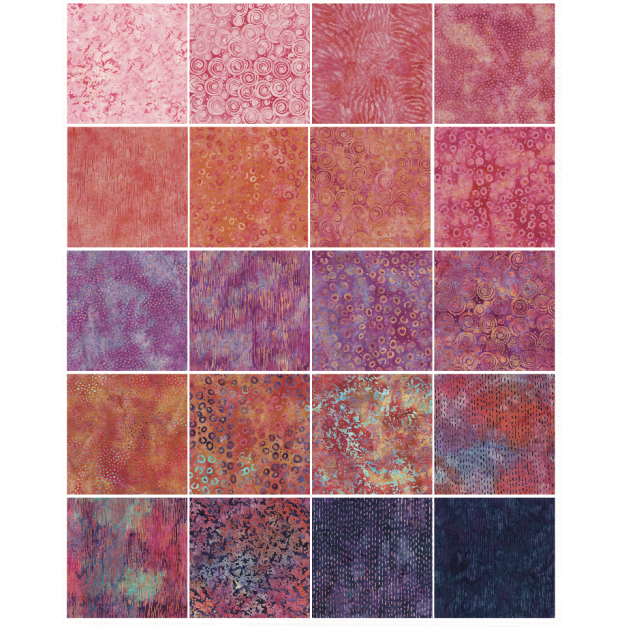 Island Batik - Fusion - 20 Fabrics, 40 Total Strips