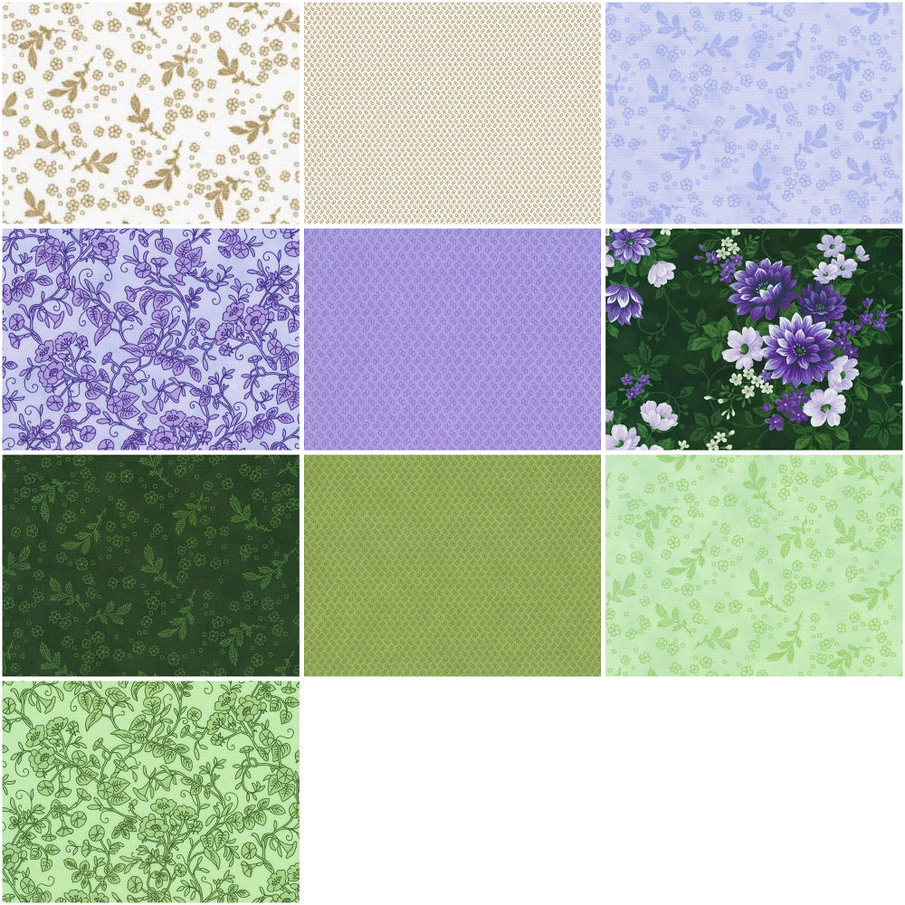 Robert Kaufman "Georgina" Half-Yard Bundle - 10 Fabrics, 5 Total Yards