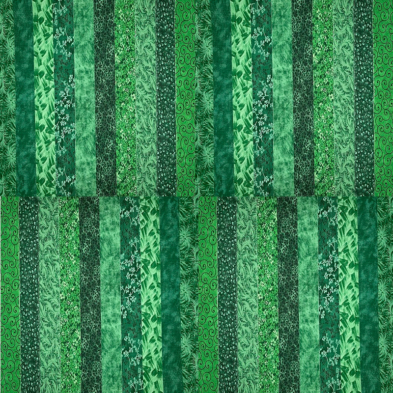 June Doe Fabric Collections - Green Basics - 40-Strip Pack