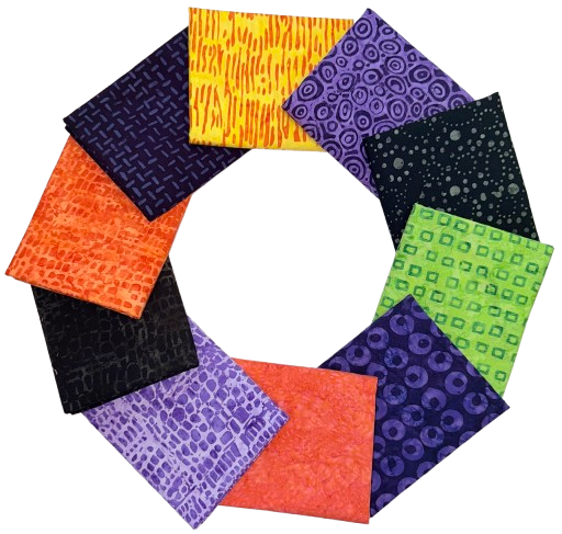 Riley Blake Expessions Batiks "Halloween" Half-yard Bundle - 10 Fabrics, 5 Total Yards