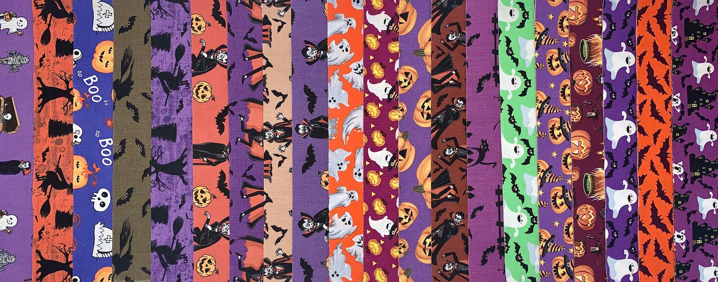 Craft Halloween 2.5" Roll - 20 Fabrics, 20 Total Strips