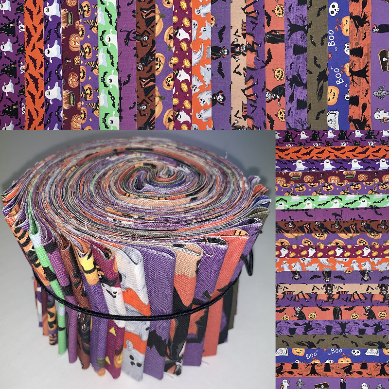 Craft Halloween 2.5" Roll - 20 Fabrics, 20 Total Strips