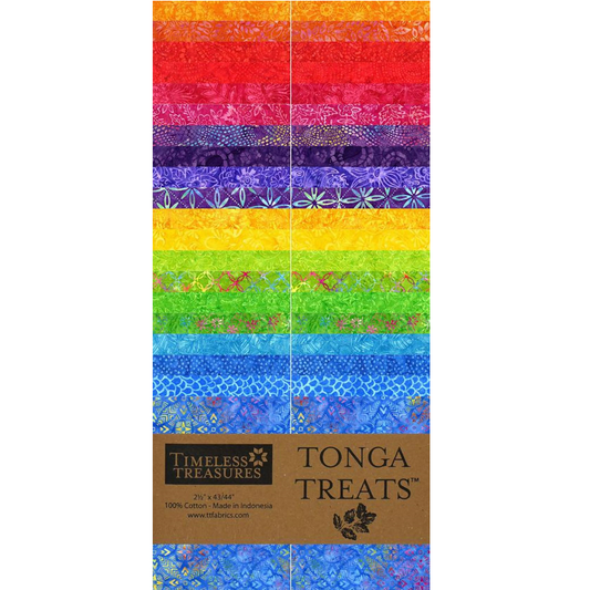 Timeless Treasures Tonga Batiks - Happy - 40 2.5" Strip Pack