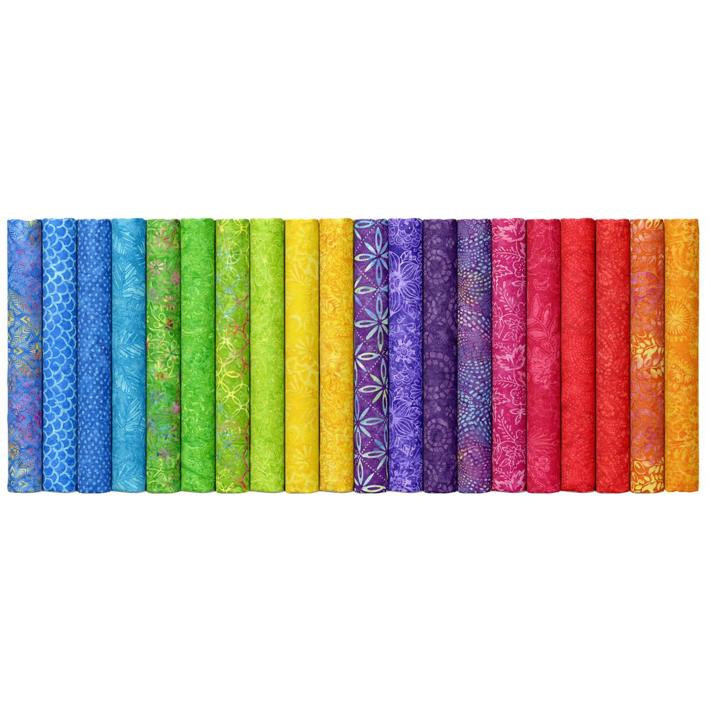 Timeless Treasures Tonga Batiks - Happy - 40 2.5" Strip Pack