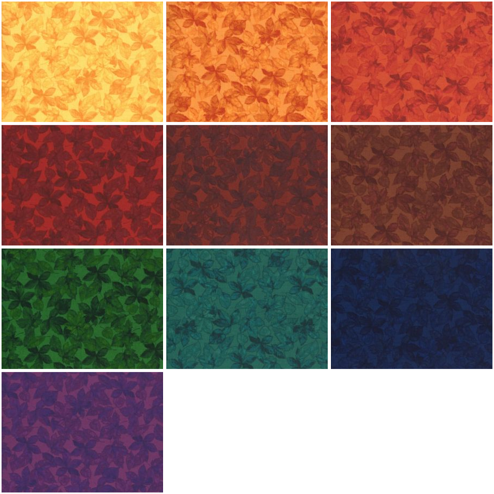 Leaves Half-yard Bundle - 10 Fabrics, 5 Total Yards