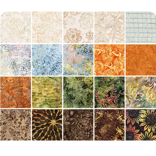 Timeless Treasures Tonga Batiks - Hayride - 40 2.5" Strip Pack