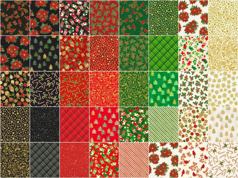Robert Kaufman Holiday Charms Holiday 2023 Roll-up - 40 Strip Roll