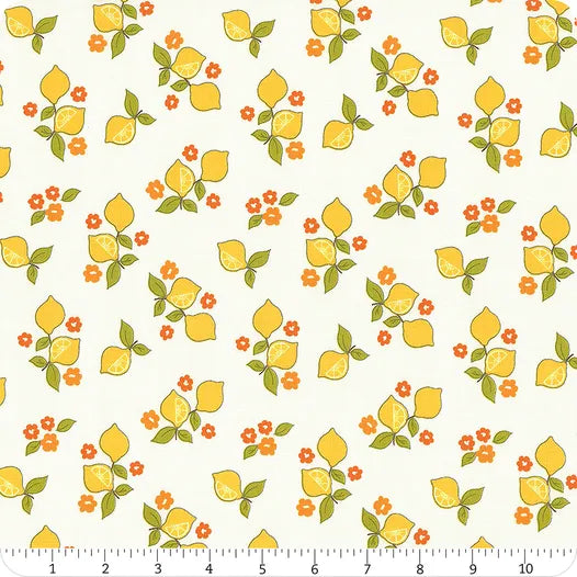(1.5 yd) Riley Blake Here Comes The Sun C14811 Cream Citrus