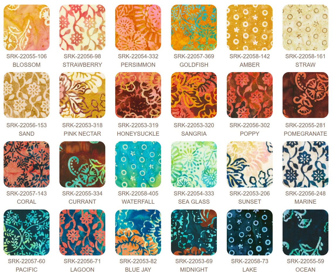 Robert Kaufman Artisan Batiks: Hermosa Roll-up - 40 Total Strips