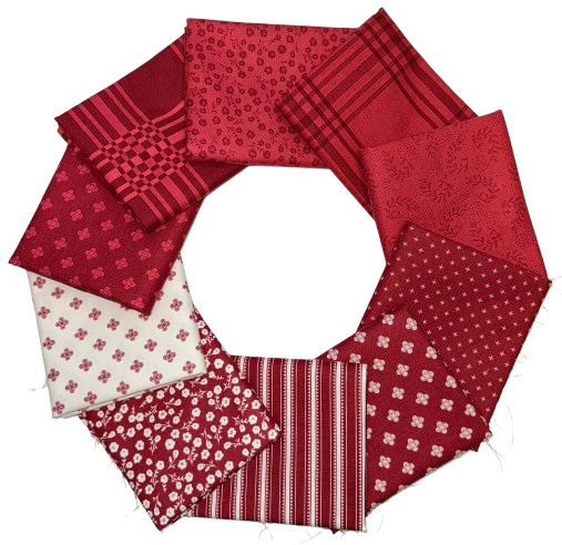 Riley Blake "Heirloom Red" Half-yard Bundle - 10 Fabrics, 5 Total Yards