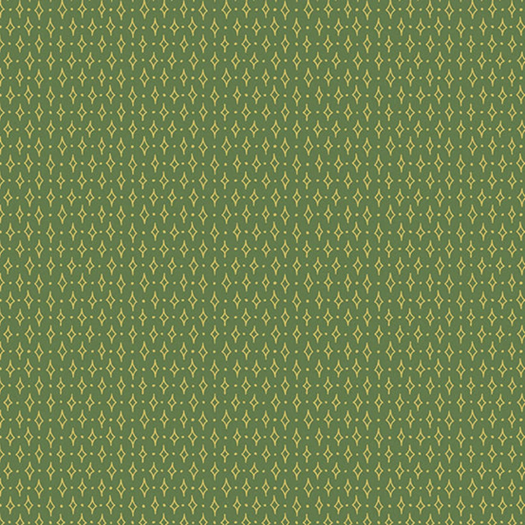 (3.5 yd) Andover/Makower UK Century Holiday Shimmer 9666M-Leaf (Metallic Accents)