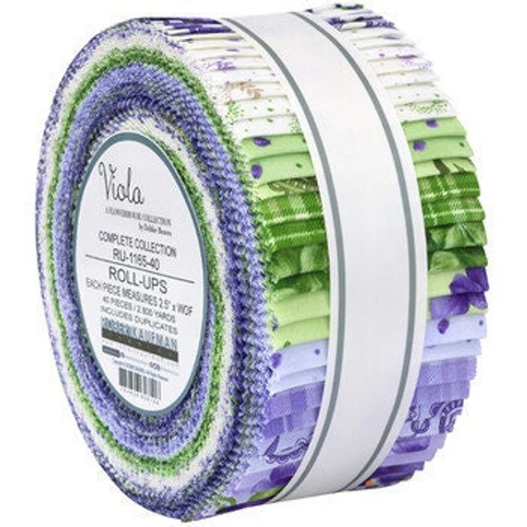 Robert Kaufman Viola By Flowerhouse Roll-up - 40 Strip Roll
