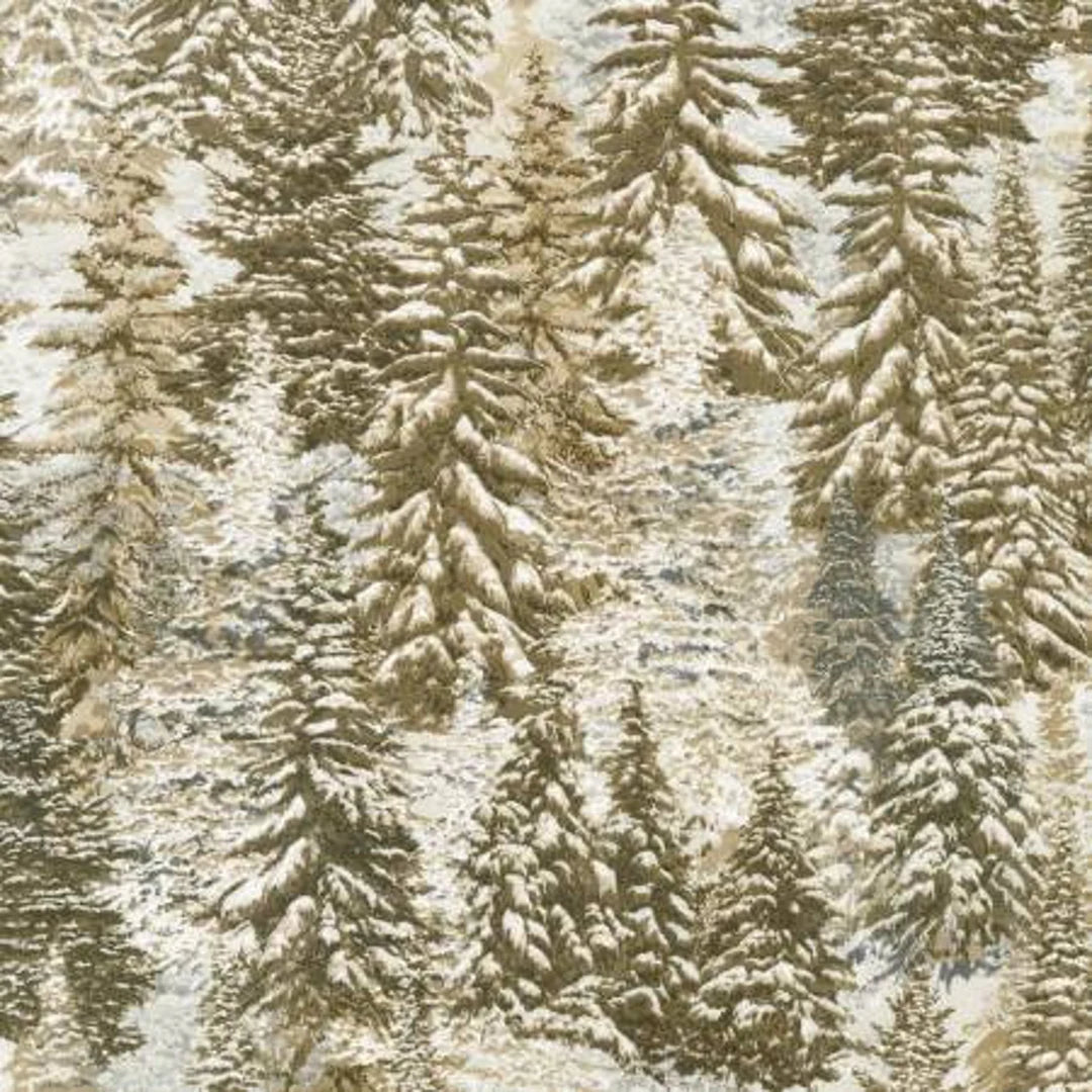 (2 yd) Robert Kaufman Snowy Brook SRKM-21579-160 Taupe (Metallic)