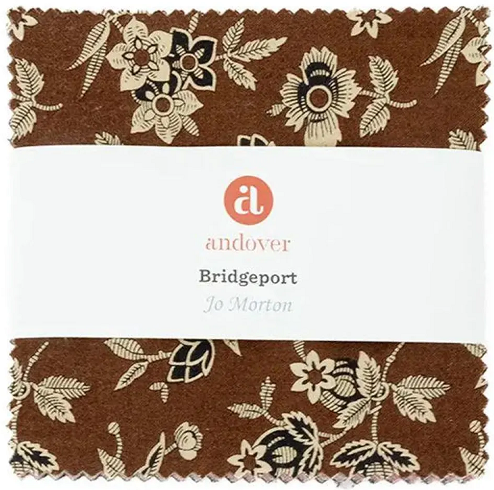Charm Pack 5x5 Squares - Andover/Makower UK Bridgeport By Jo Morton - 40 5" Squares