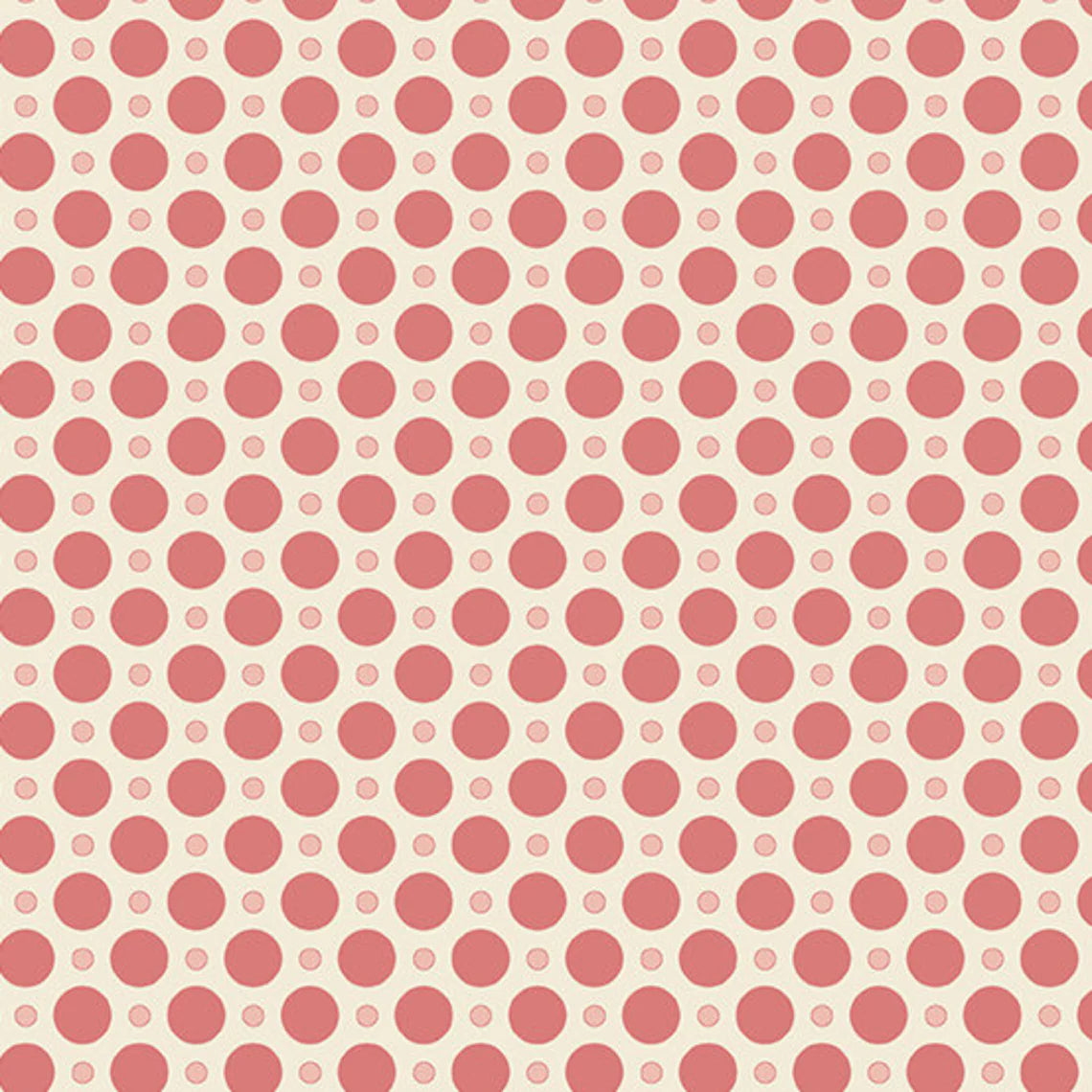 (3.5 yd) Andover/Makower UK Anna 9356-LE Ladybug Pink Polka Dots