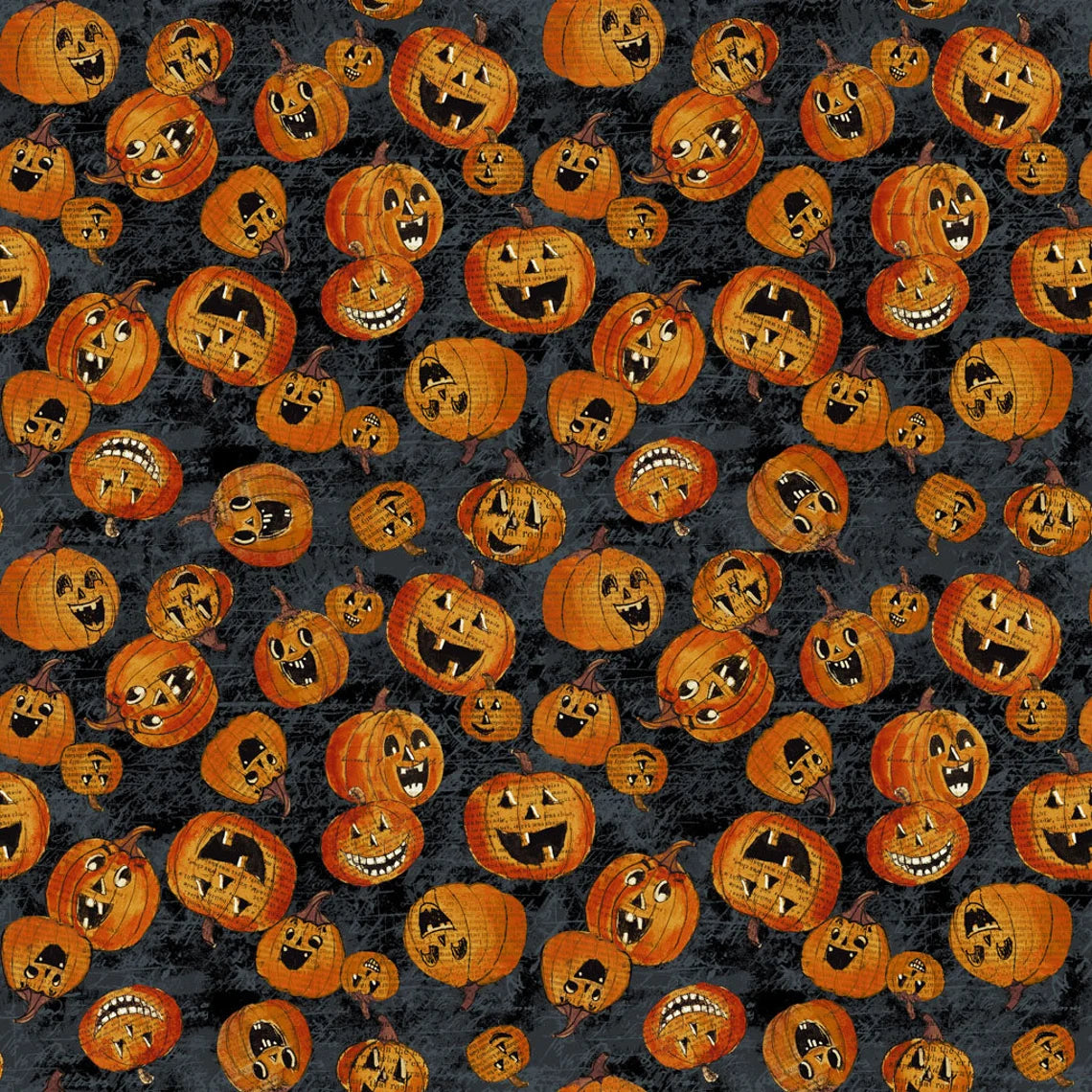 (3.5 yd) Clothworks All Hallow's Eve Y3820-3 Black Jacko