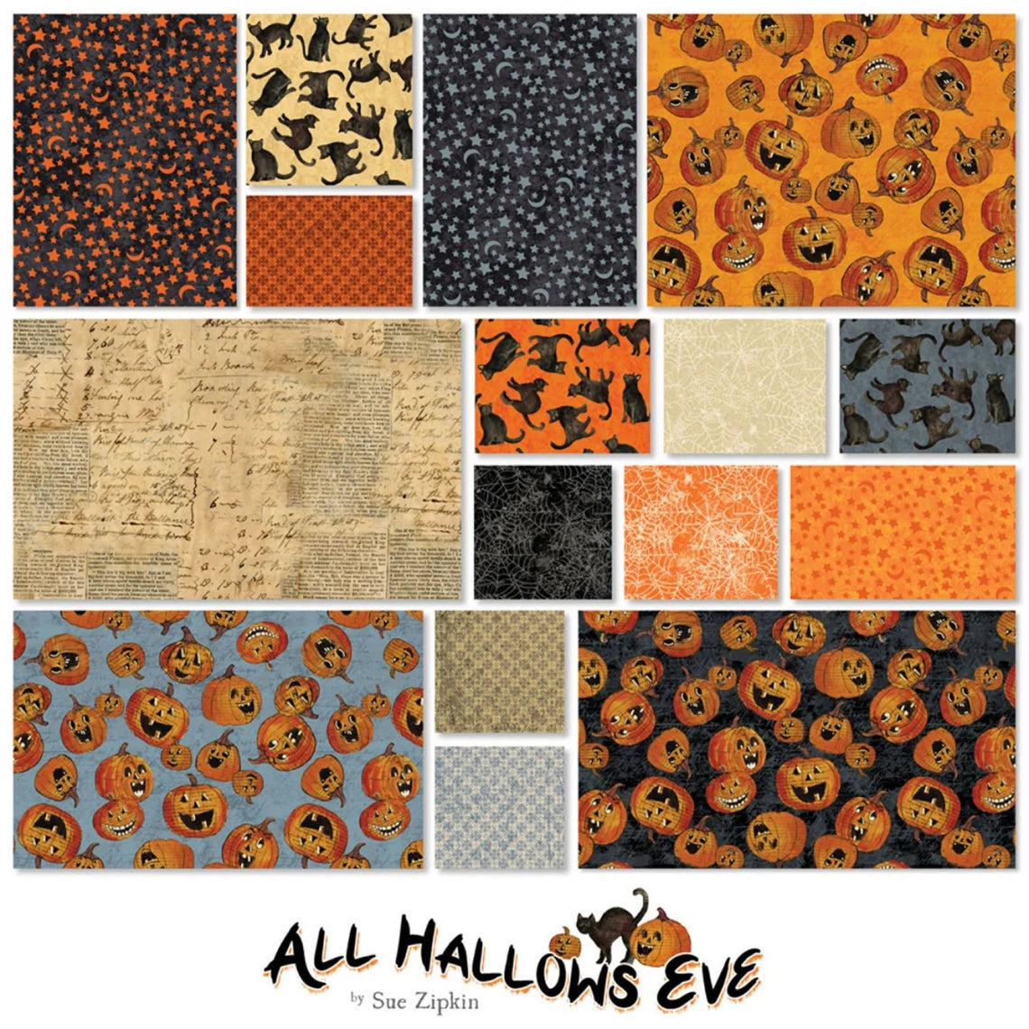 Clothworks - All Hallow's Eve By Sue Zipkin - 40 2.5" Strips