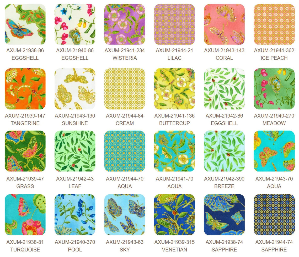 Robert Kaufman Parvaneh's Butterflies Roll-up - 40 Strip Roll