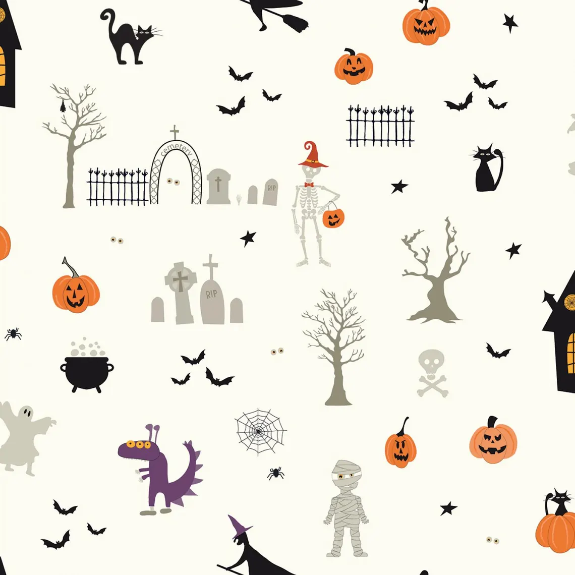 Riley Blake "Beggar's Night" (Halloween) Half-yard Bundle - 10 Fabrics, 5 Total Yards