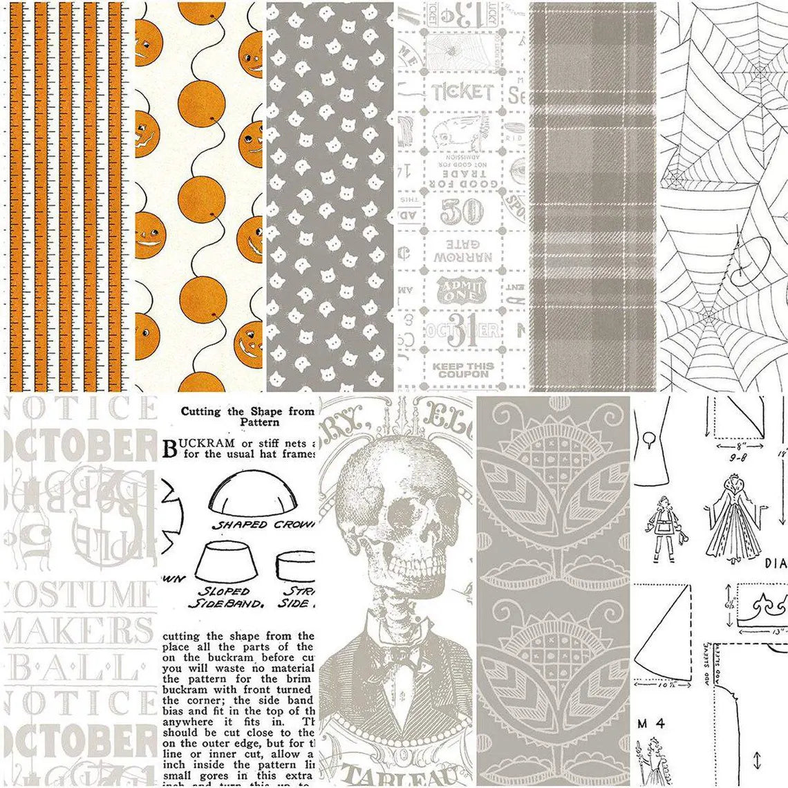 Charm Pack 5x5 Squares - Riley Blake Costume Maker's Act II 5-inch Stacker - 40 5" Squares